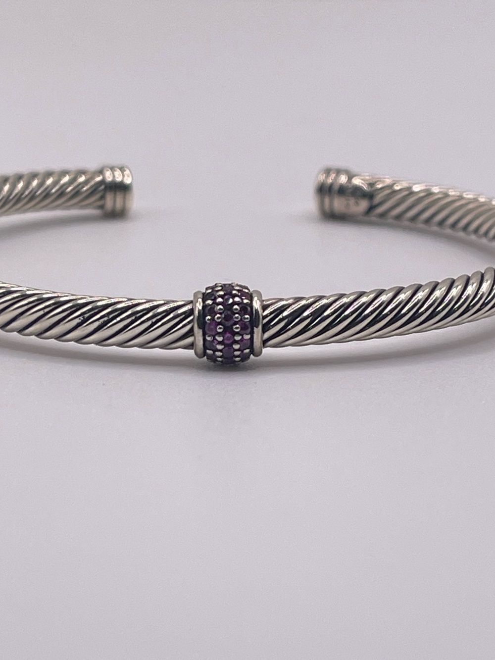 David Yurman 5mm Cable Classics Bracelet with Pink Diamonds - Picture 3 of 10